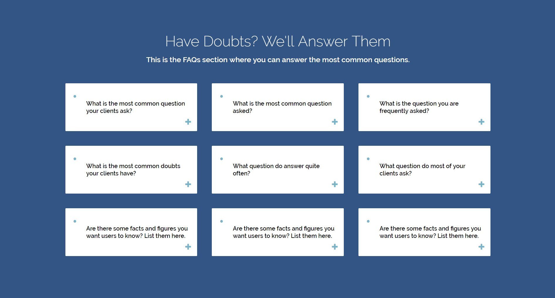 Slide boxes in an E-learning page template