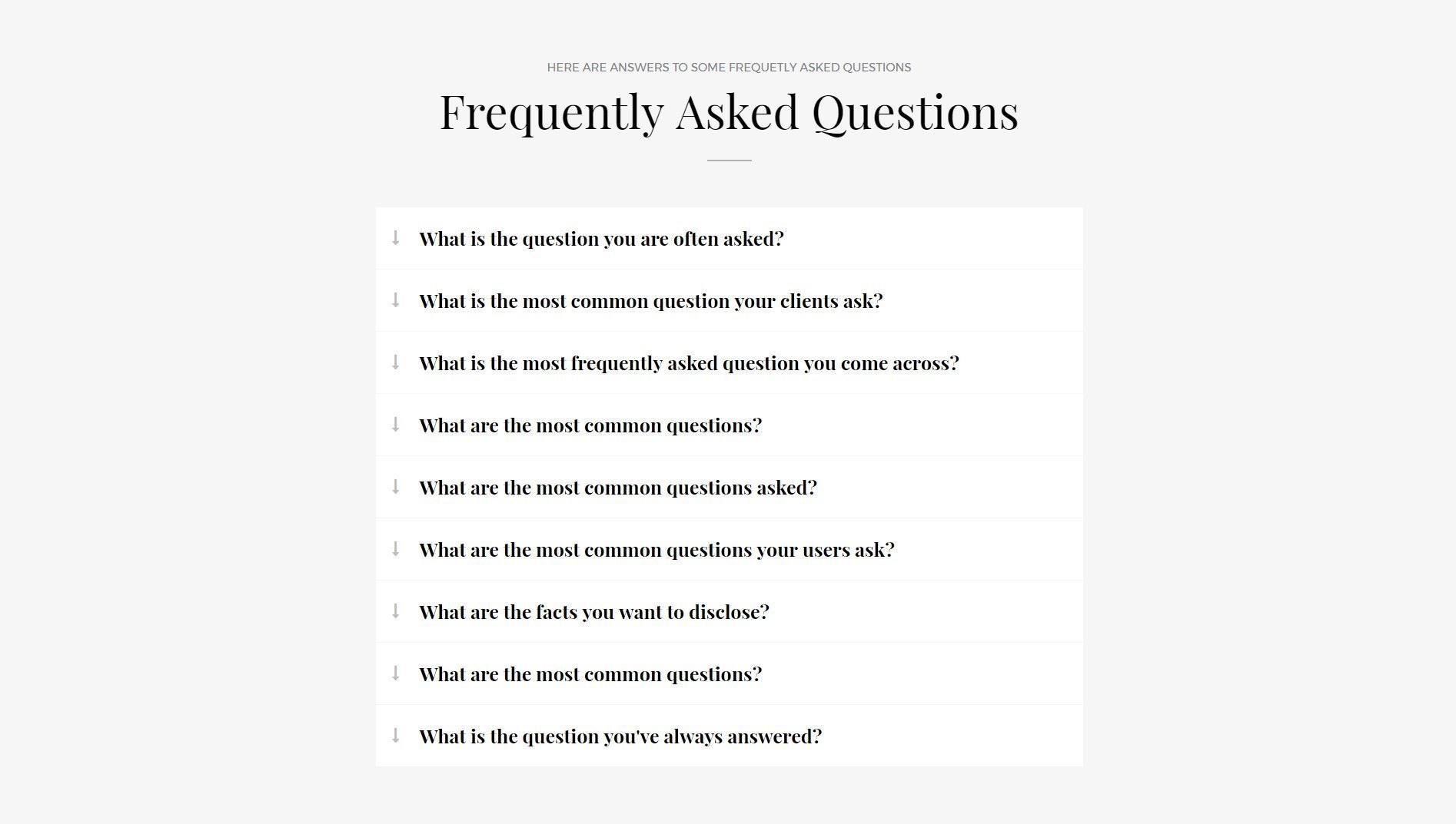 FAQ section with Advanced Accordion - Agency Product page template