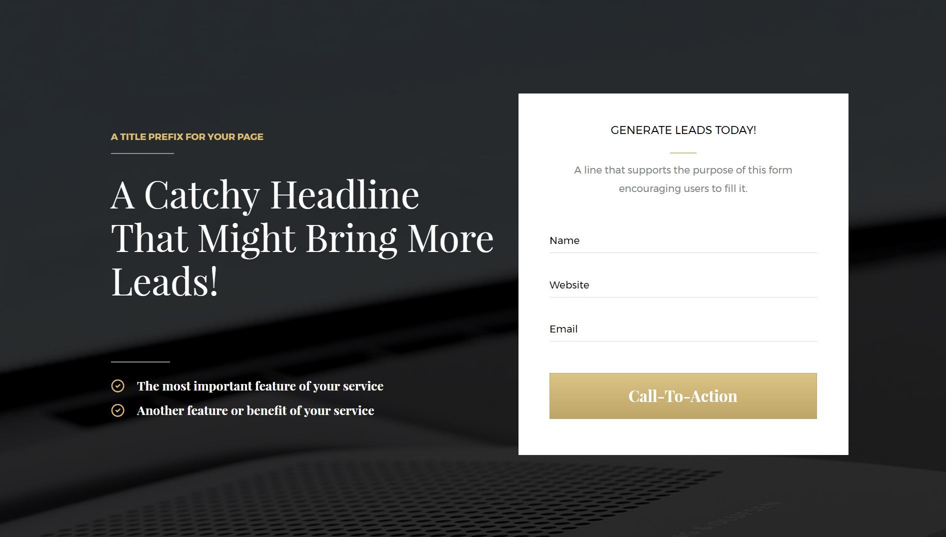 Catchy Title with MailChimp Subscription form of the Ultimate Addons