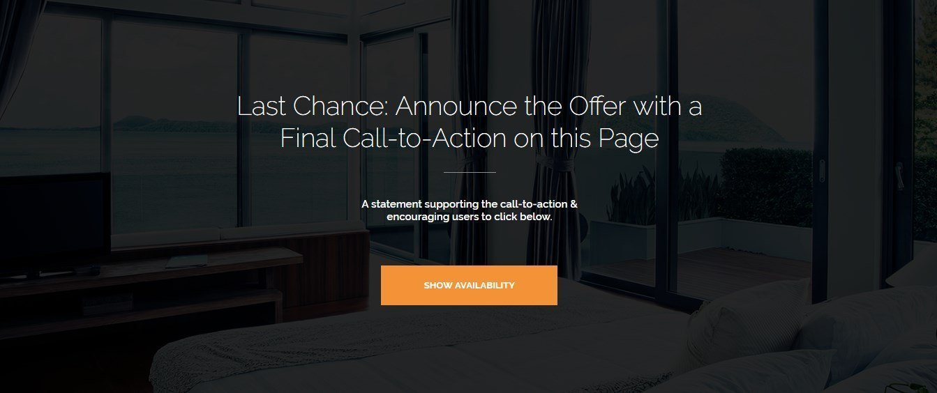 Call to action section - Ultimate Addons Page Template