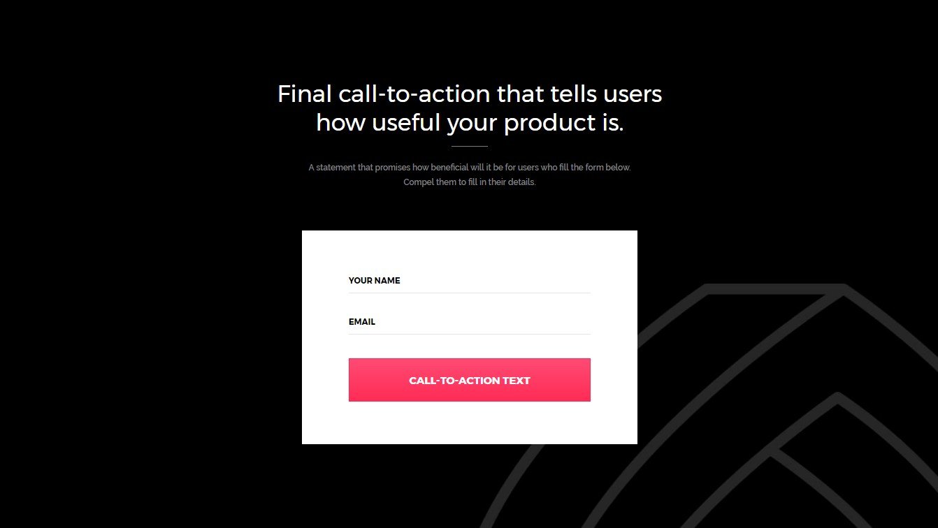 Final Call to action on Beaver Builder page Template