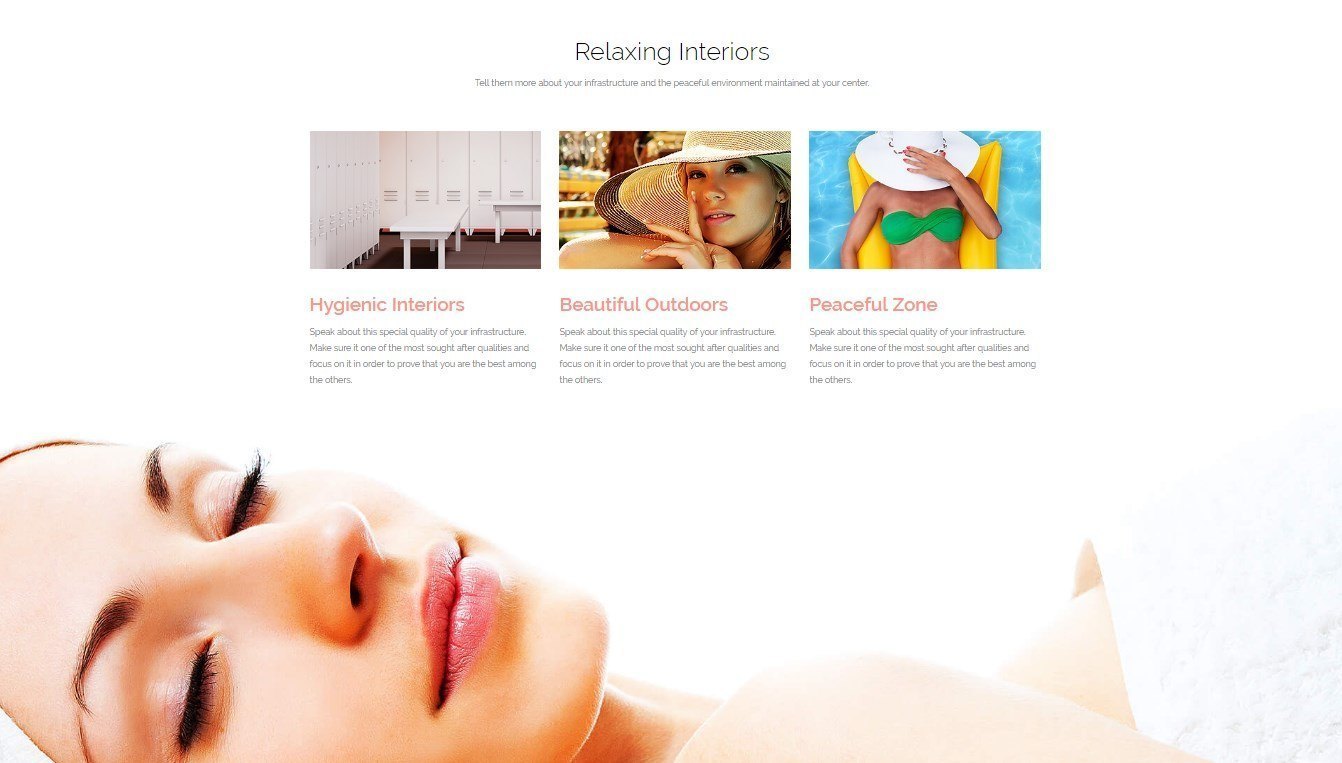 Feature highlights - Beauty Treatment page template for Beaver Builder