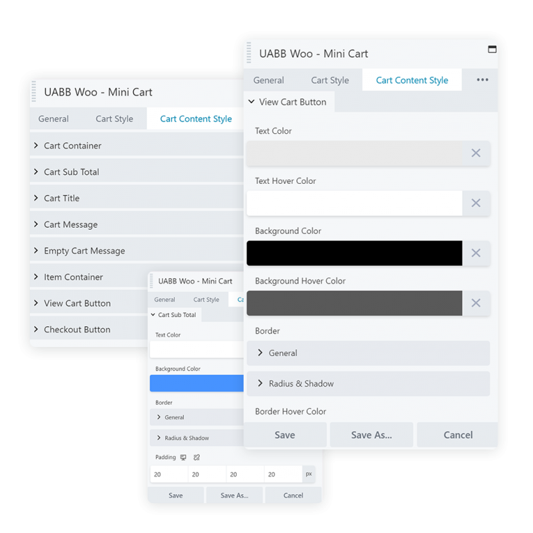 Woo – Mini Cart - Ultimate Addons for Beaver Builder