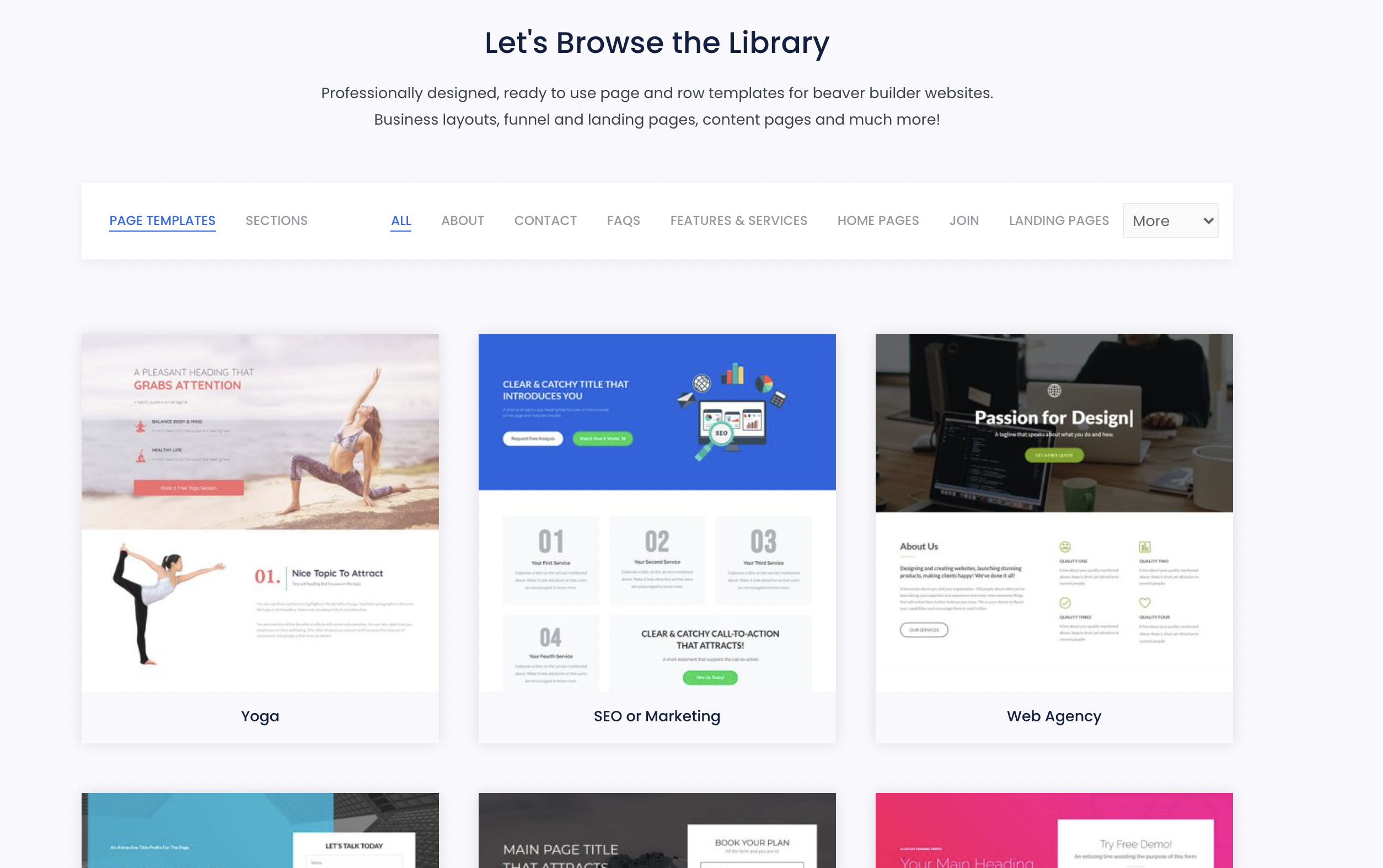 UABB Row Templates