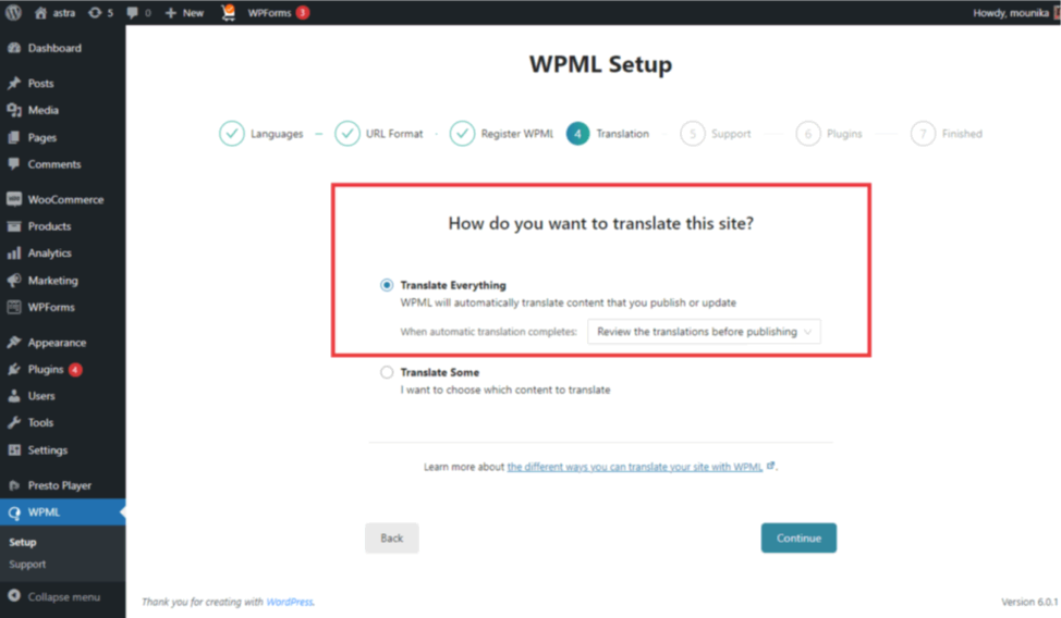 ‘Translate Everything’ feature in WPML